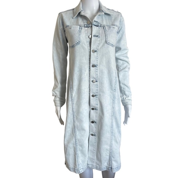 L'AGENCE Jacket Size S/P Vienna Cosmo Long Denim Pockets Made in USA Boho NEW - Picture 14 of 16